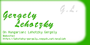 gergely lehotzky business card